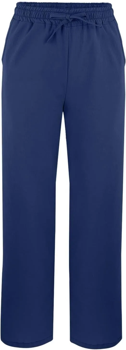 Linen Pants Women High Waisted Beach Pants Loose Lightweight Wide Leg Trousers with Pockets Workout Vacation Capris