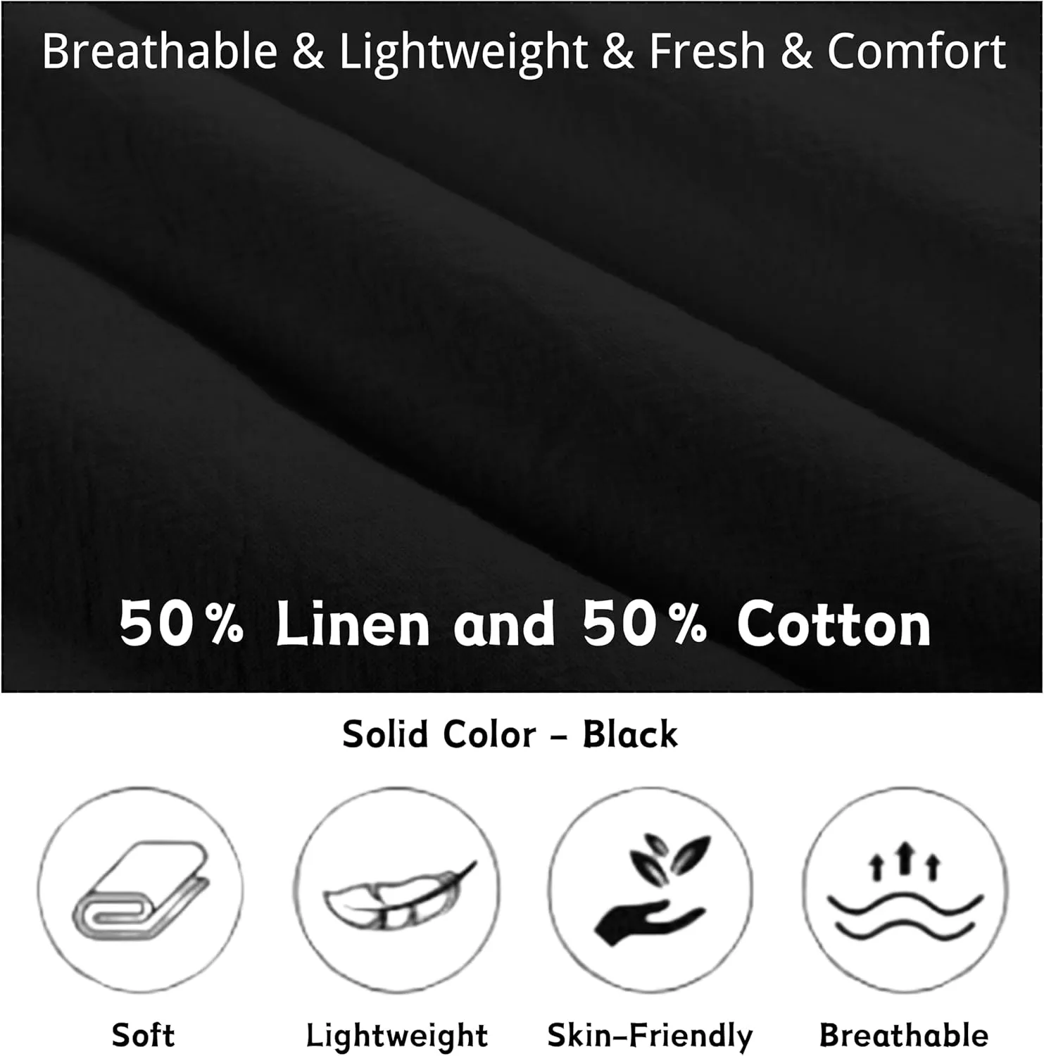 LNX Womens Linen Shorts High Waisted Wide Leg Drawstring Summer Beach Shorts with Pockets