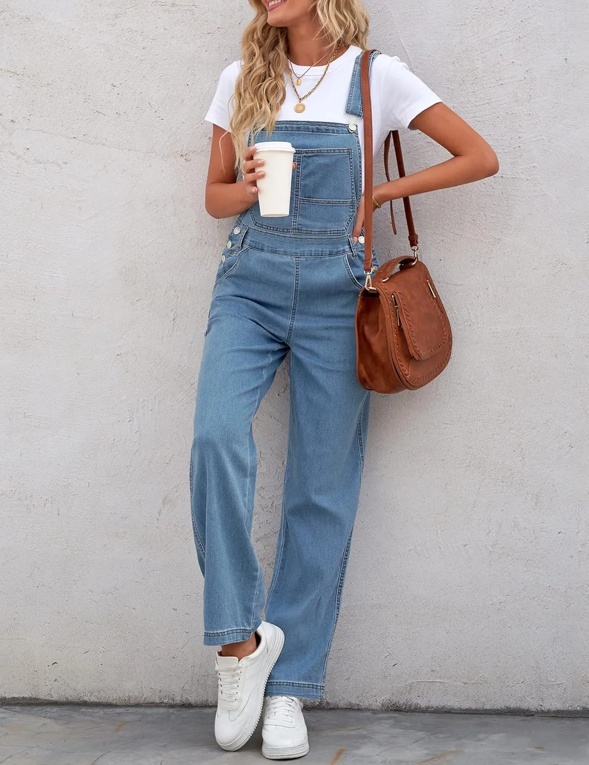 luvamia Overalls Women Loose Fit Denim Bib Baggy Overall Jumpsuit Straight Wide Leg Stretchy Jean Pants Fashion