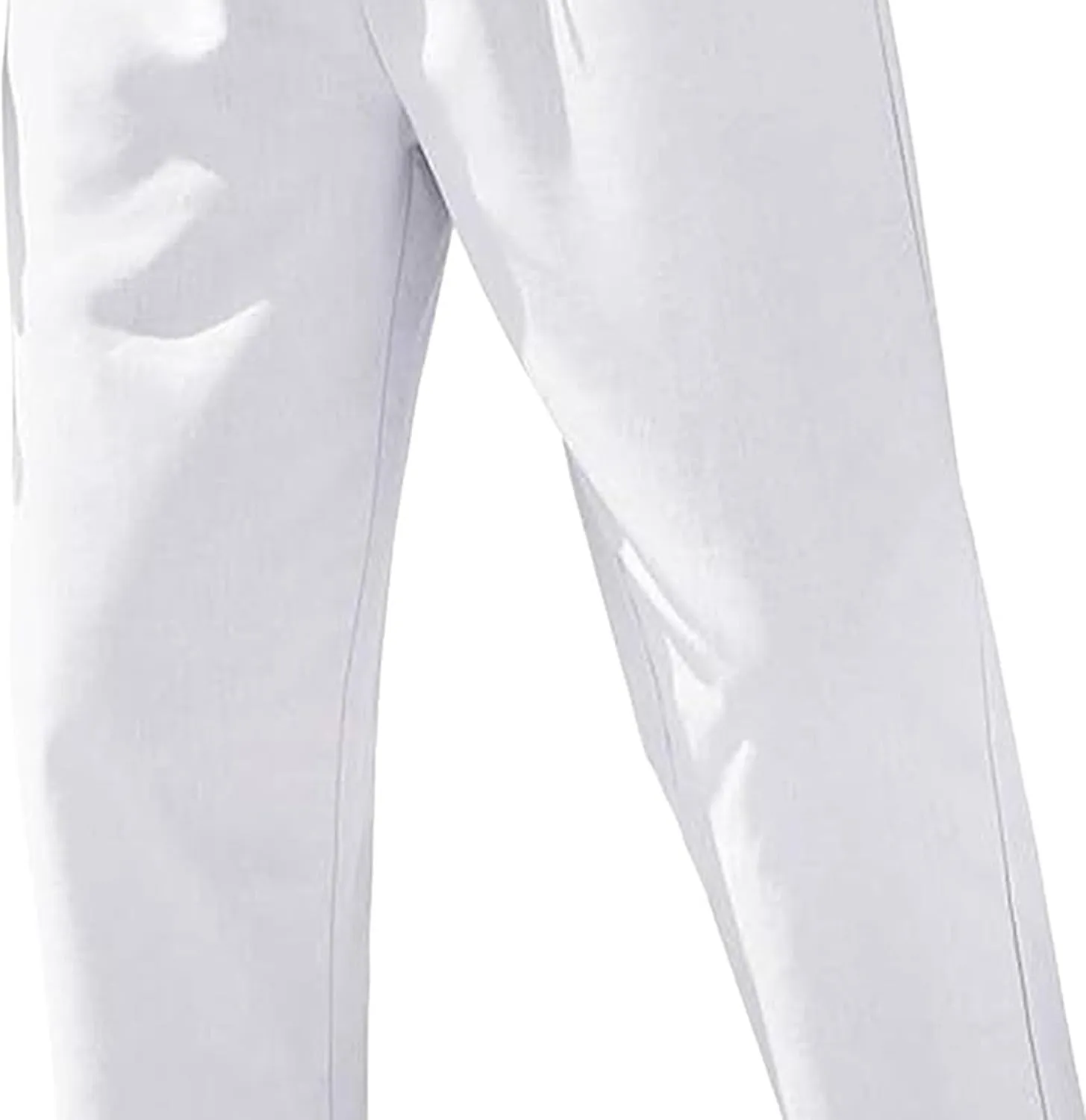 Men's Cotton Yoga Straight-Leg Slack Summer Beach Linen Pants Casual Lightweight Elastic Waist Trousers