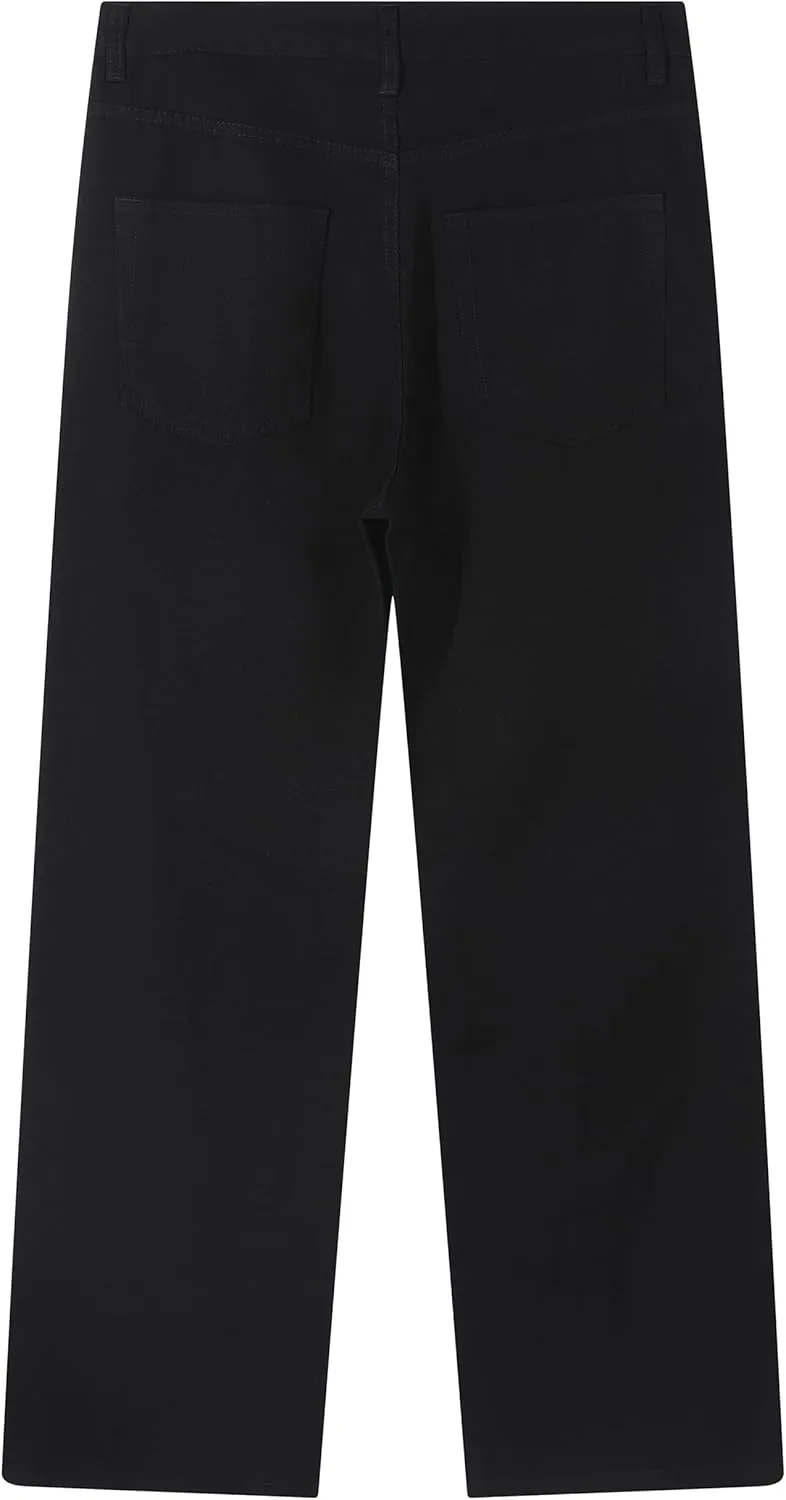 Men's Non-Stretch Relaxed Fit Wide-Leg Baggy Jeans Pants
