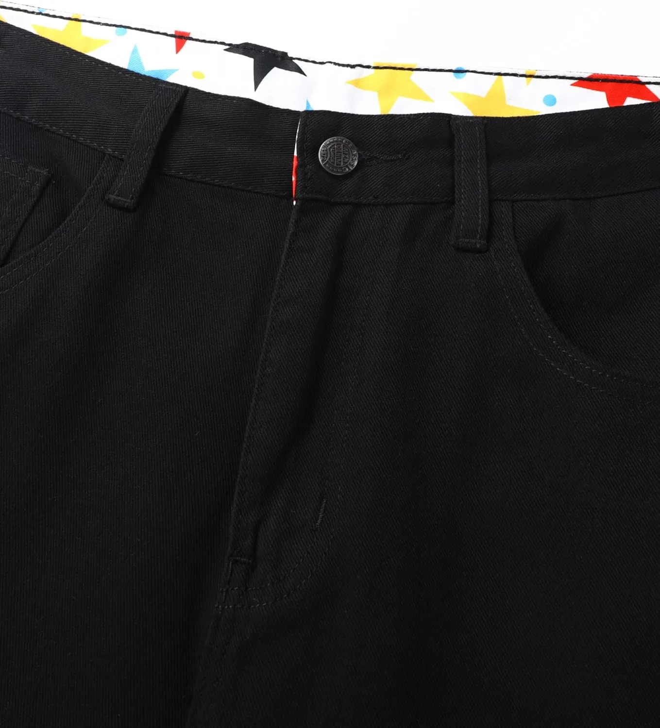 Men's Non-Stretch Relaxed Fit Wide-Leg Baggy Jeans Pants