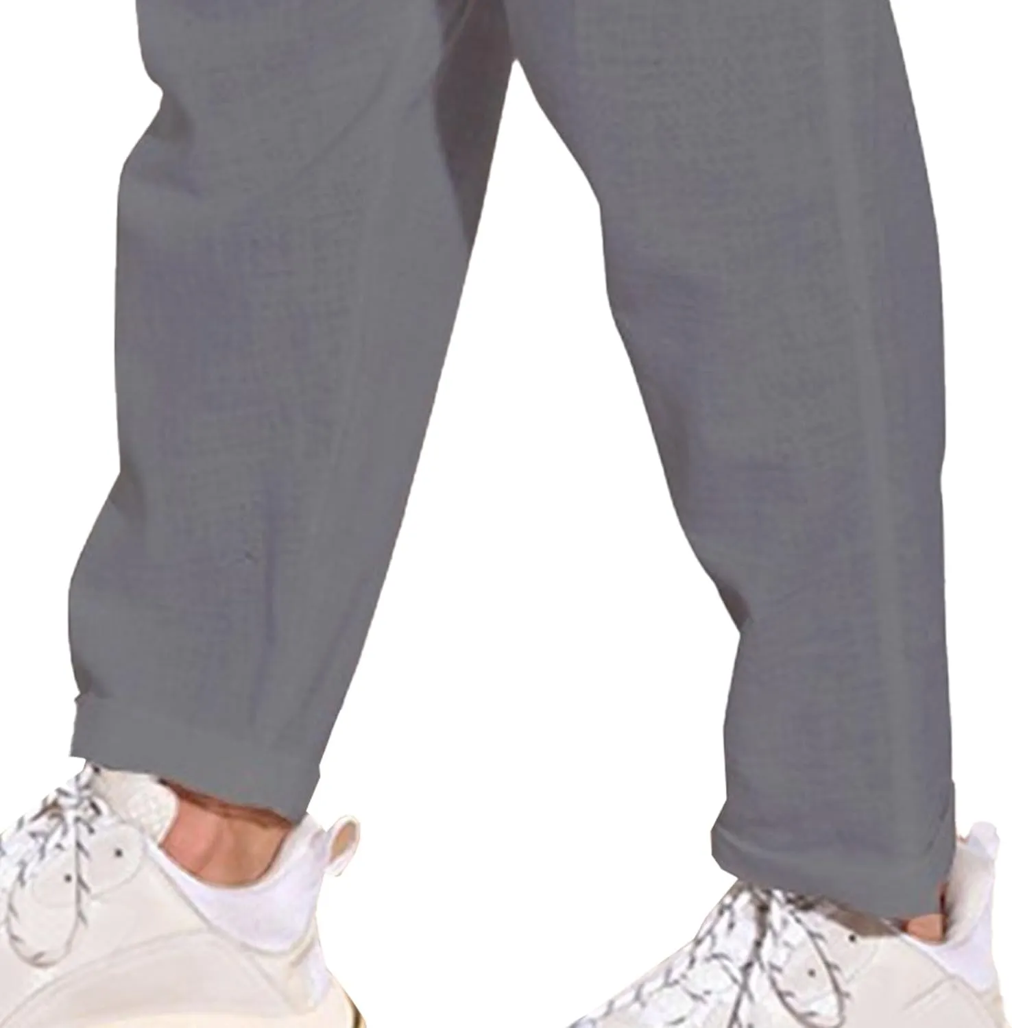Men's Work Business Casual Pants Loose Fit Straight-Leg Slack Trendy Summer Yoga Beach Long Trousers