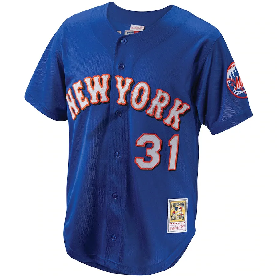 Mike Piazza New York Mets Mitchell & Ness Youth Cooperstown Collection Batting Practice Jersey - Royal