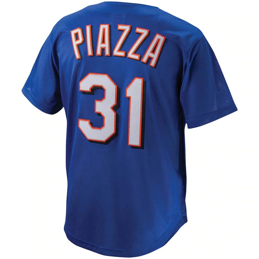 Mike Piazza New York Mets Mitchell & Ness Youth Cooperstown Collection Batting Practice Jersey - Royal