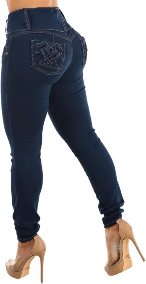 Moda Xpress High Waisted Butt Lifting Jeans for Women - Colombian Design Jeans Levanta Cola