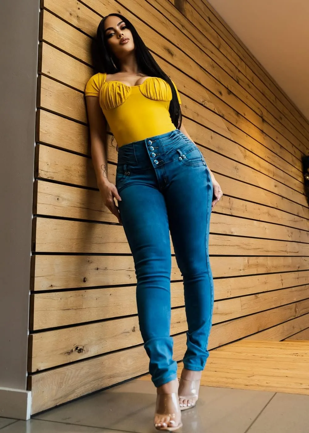 Moda Xpress High Waisted Butt Lifting Jeans for Women - Colombian Design Jeans Levanta Cola