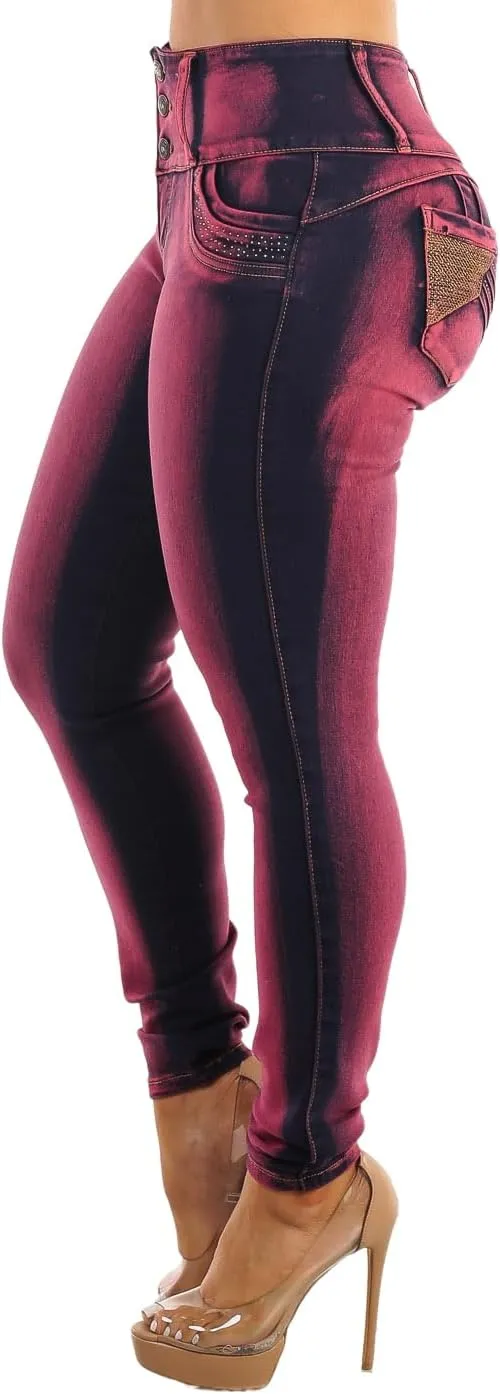 Moda Xpress High Waisted Butt Lifting Jeans for Women - Colombian Design Jeans Levanta Cola