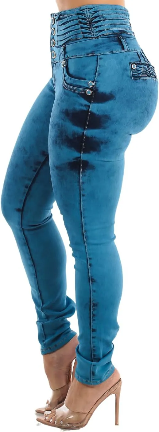 Moda Xpress High Waisted Butt Lifting Jeans for Women - Colombian Design Jeans Levanta Cola