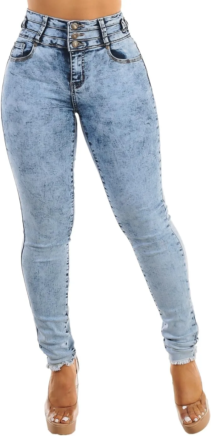 Moda Xpress High Waisted Butt Lifting Jeans for Women - Colombian Design Jeans Levanta Cola
