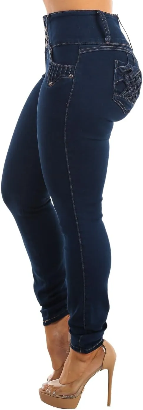 Moda Xpress High Waisted Butt Lifting Jeans for Women - Colombian Design Jeans Levanta Cola