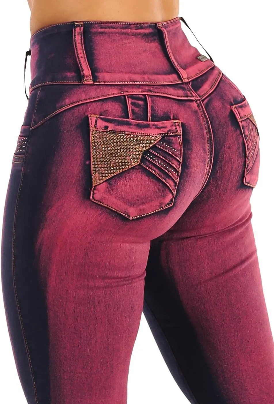 Moda Xpress High Waisted Butt Lifting Jeans for Women - Colombian Design Jeans Levanta Cola