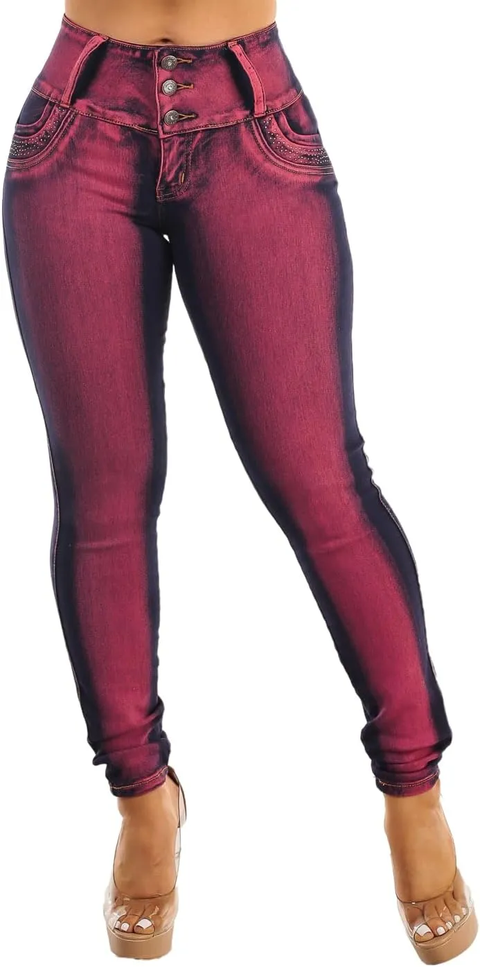 Moda Xpress High Waisted Butt Lifting Jeans for Women - Colombian Design Jeans Levanta Cola