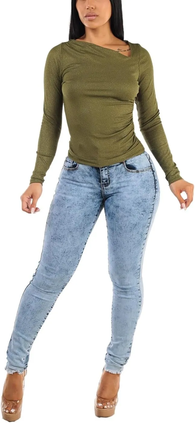 Moda Xpress High Waisted Butt Lifting Jeans for Women - Colombian Design Jeans Levanta Cola