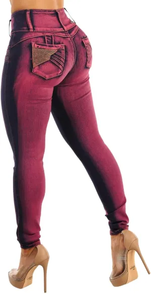 Moda Xpress High Waisted Butt Lifting Jeans for Women - Colombian Design Jeans Levanta Cola