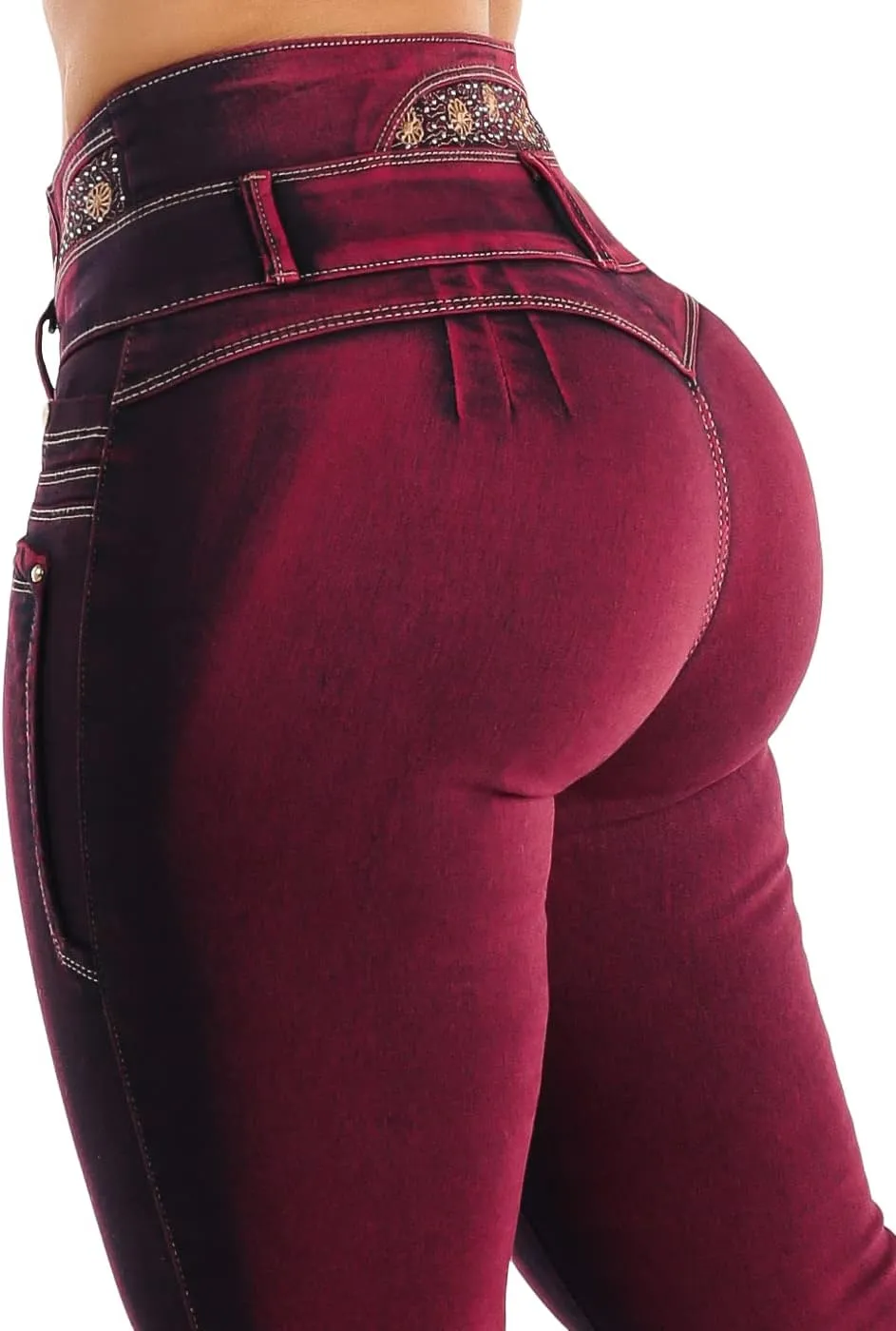 Moda Xpress High Waisted Butt Lifting Jeans for Women - Colombian Design Jeans Levanta Cola