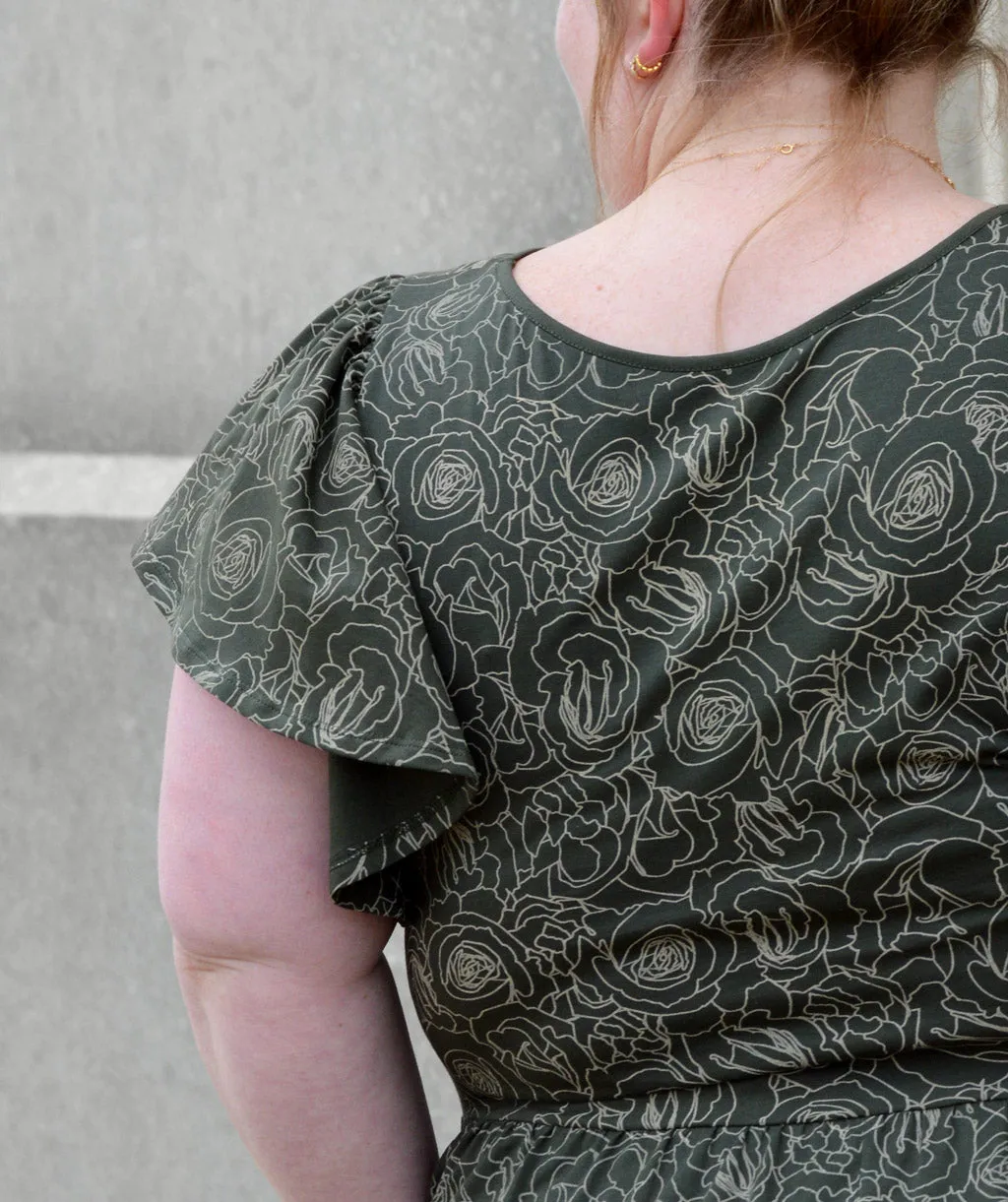 NOELA dress in Olive Print