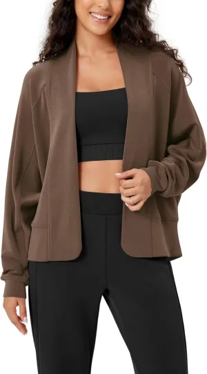 ODODOS Women's Modal Soft Open Front Cardigans Long Sleeve Casual Wrap Outwear