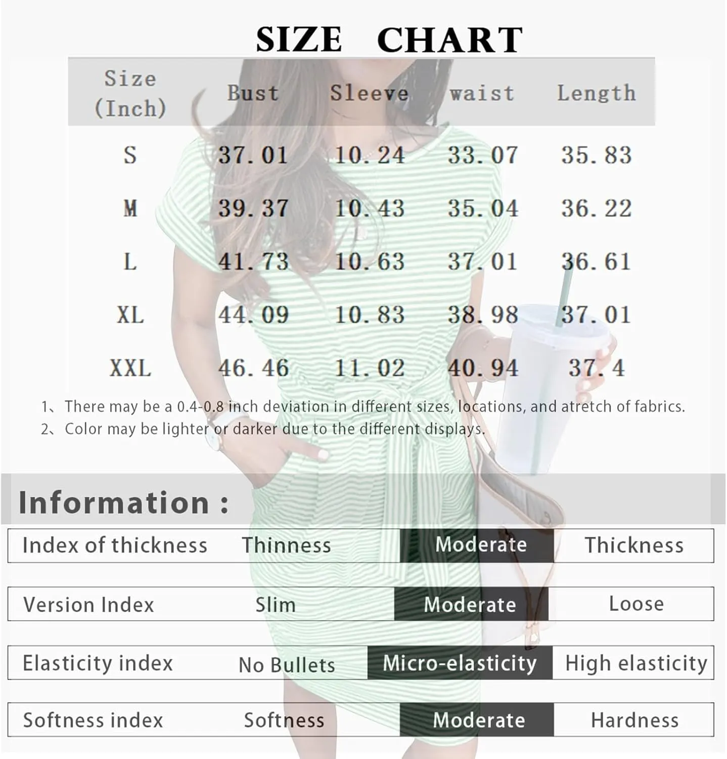 Palaver Striped T-Shirt Dresses for Women Summer Trendy Y2K Wrap Dress with Pockets Casual Crewneck Short Sleeve Midi Dress
