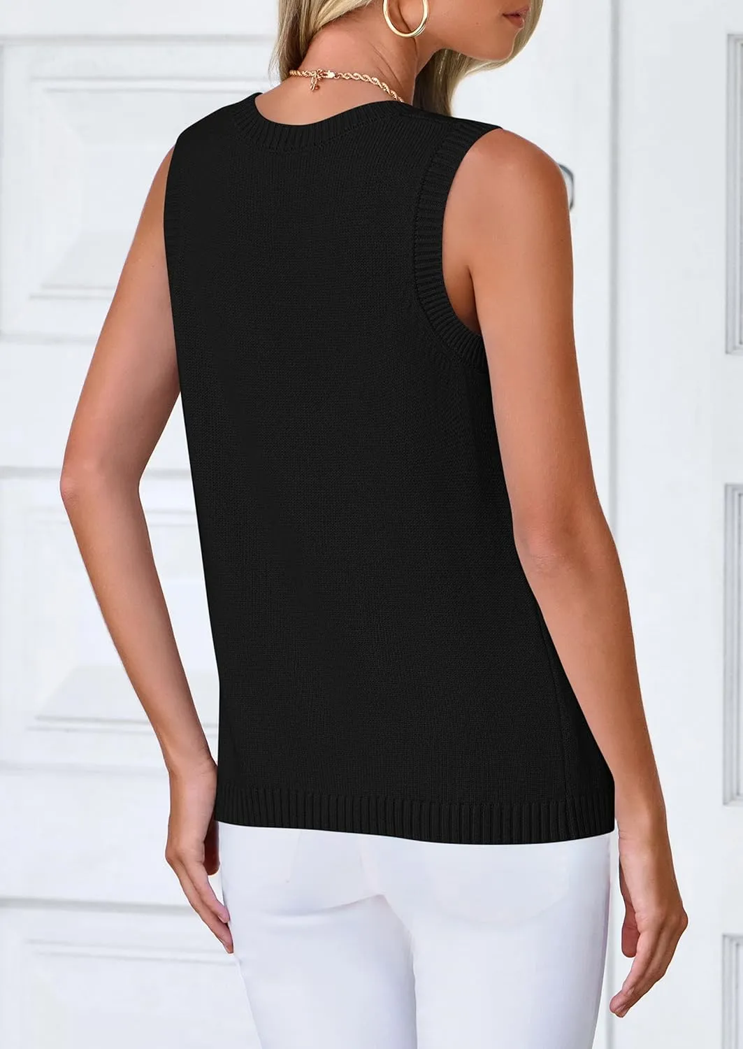 PRETTYGARDEN Sweater Vest Women 2025 Spring Summer Casual Lightweight Knit Sleeveless Button Down Tank Tops Trendy Clothes