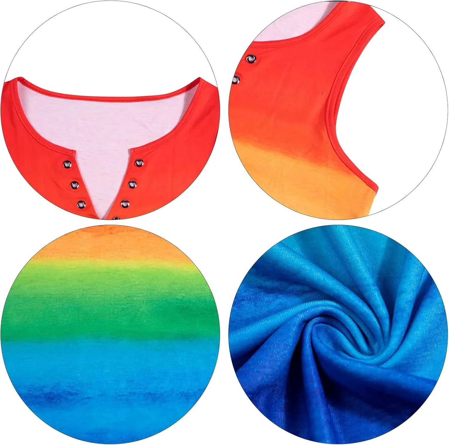 Pride Tank Top for Women Rainbow Gay Graphic Tees LGBTQ Equality Sleeveless Shirts Lesbian Tie Dye Casual V-Neck Tops
