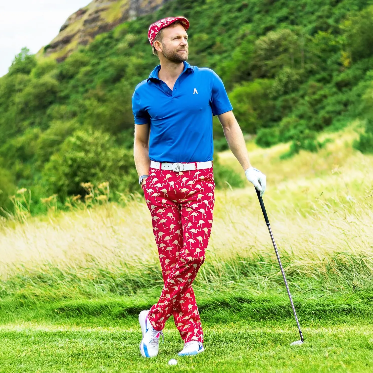 Royal & Awesome Mens Golf Pants, Golf Pants Men Relaxed Fit, Plaid Pants Men