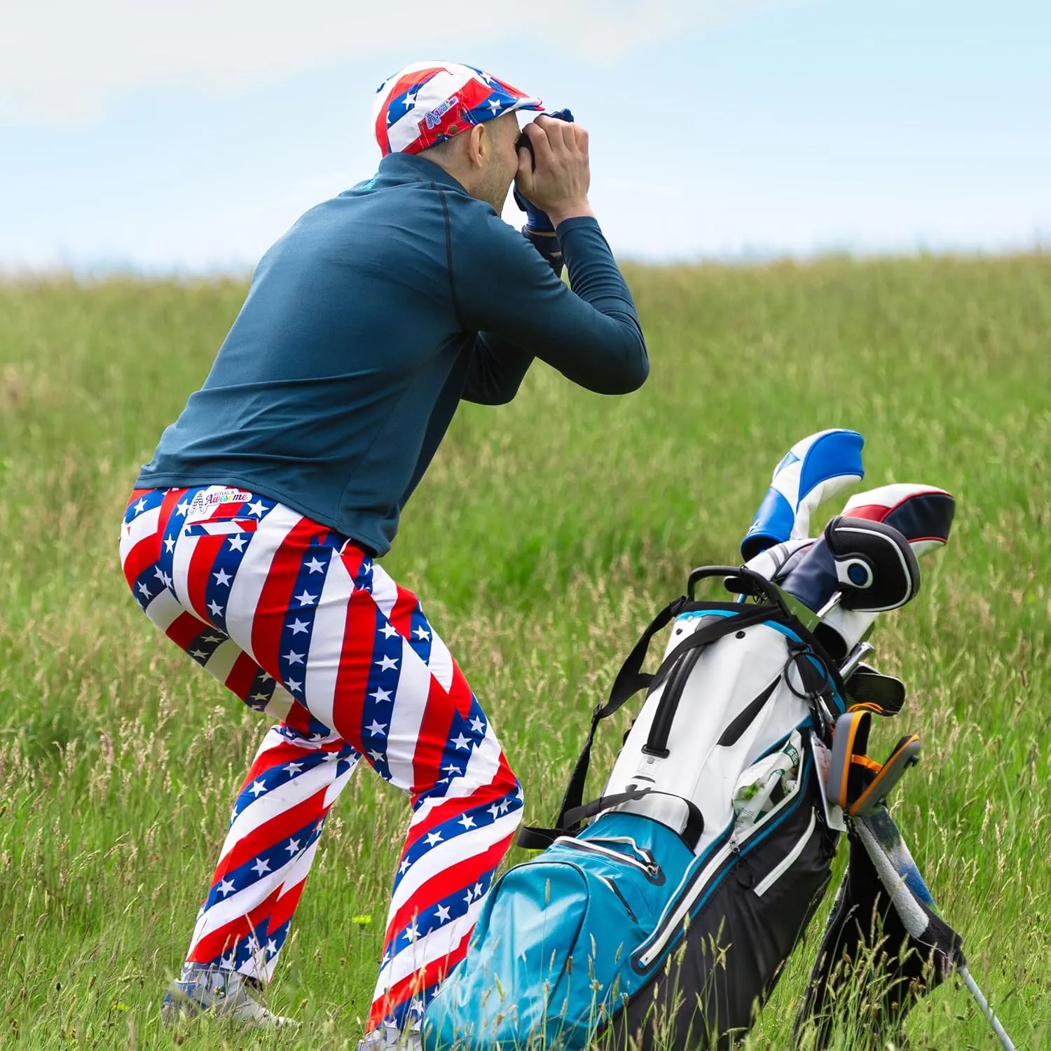 Royal & Awesome Mens Golf Pants, Golf Pants Men Relaxed Fit, Plaid Pants Men