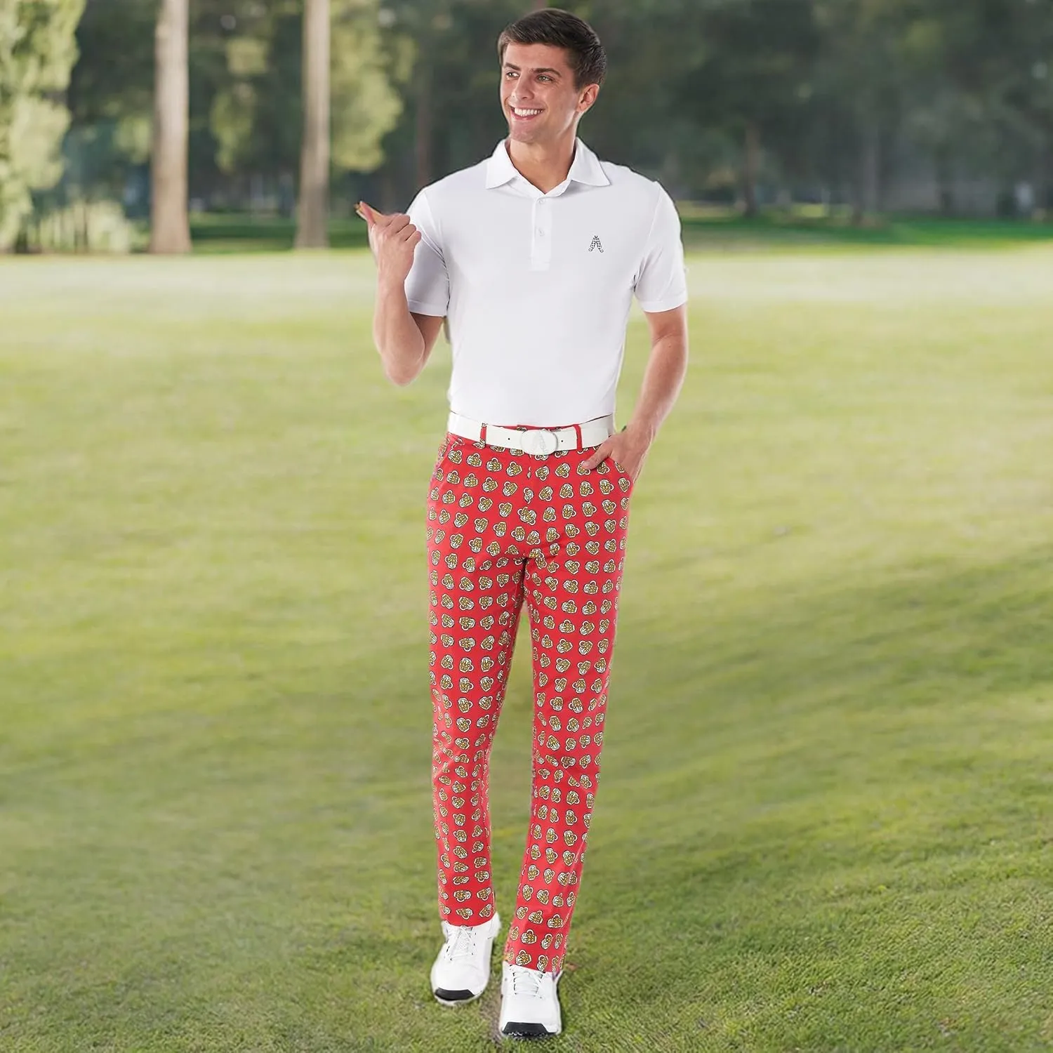 Royal & Awesome Mens Golf Pants, Golf Pants Men Relaxed Fit, Plaid Pants Men
