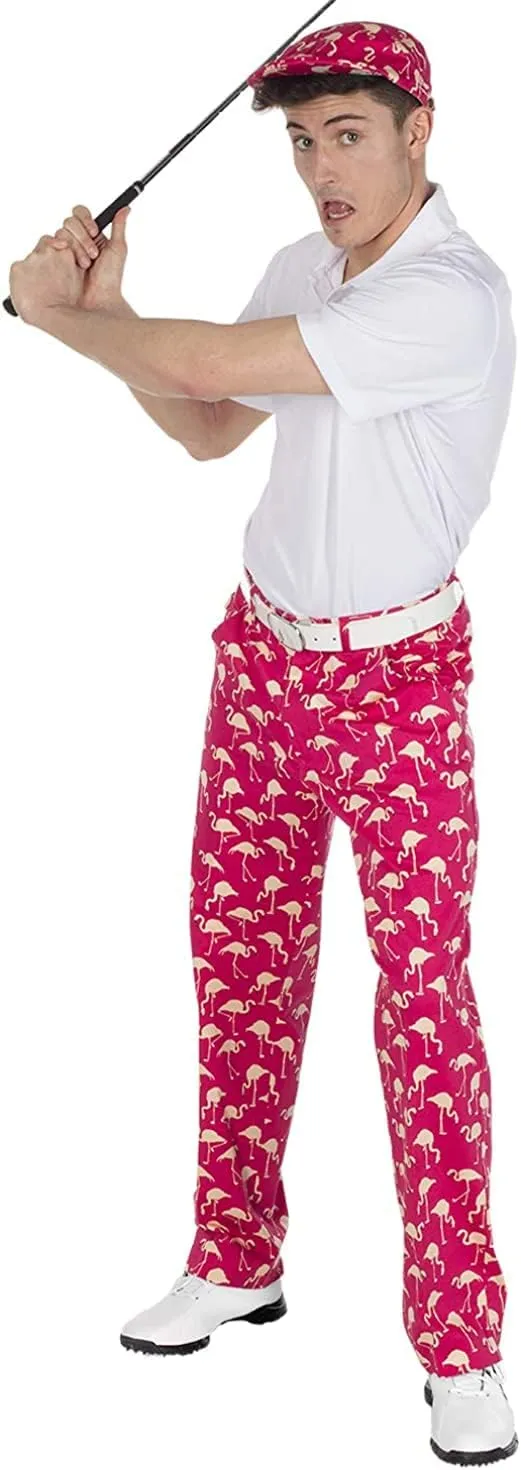 Royal & Awesome Mens Golf Pants, Golf Pants Men Relaxed Fit, Plaid Pants Men