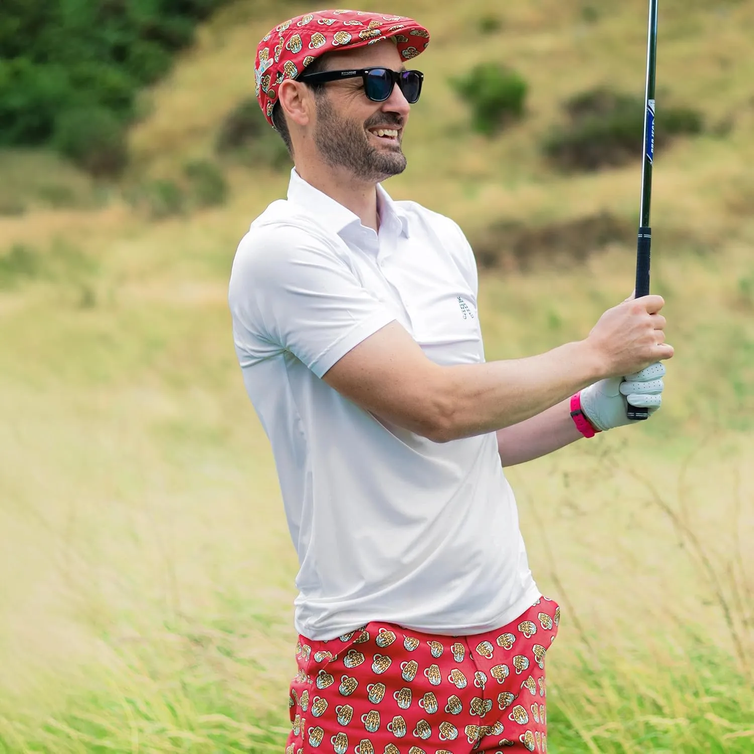 Royal & Awesome Mens Golf Pants, Golf Pants Men Relaxed Fit, Plaid Pants Men