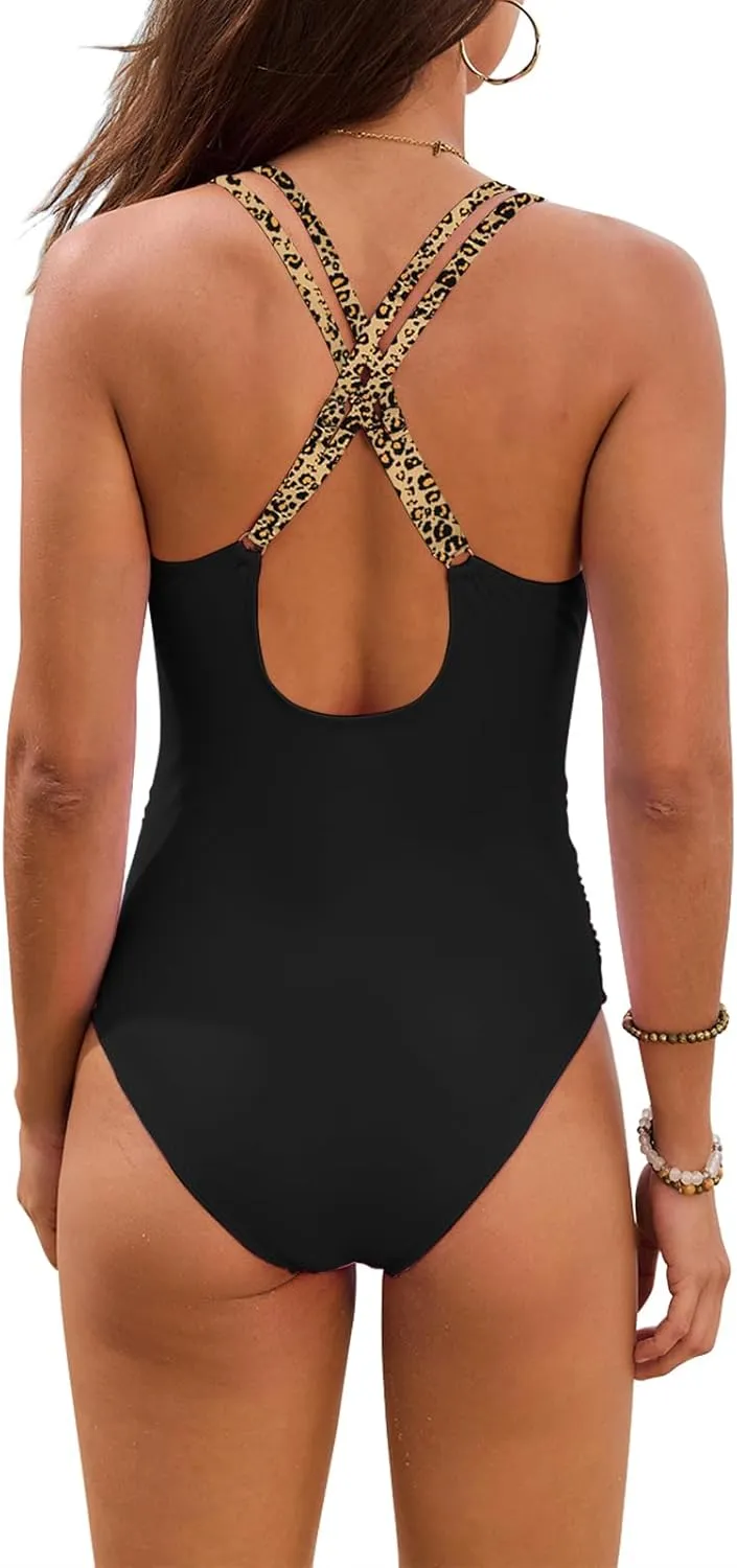 SEAFORM Elegant Butterfly Tie Waist Cinching Tummy Control Monokini Swimsuit Stylish Flattering Summer Beachwear for Women