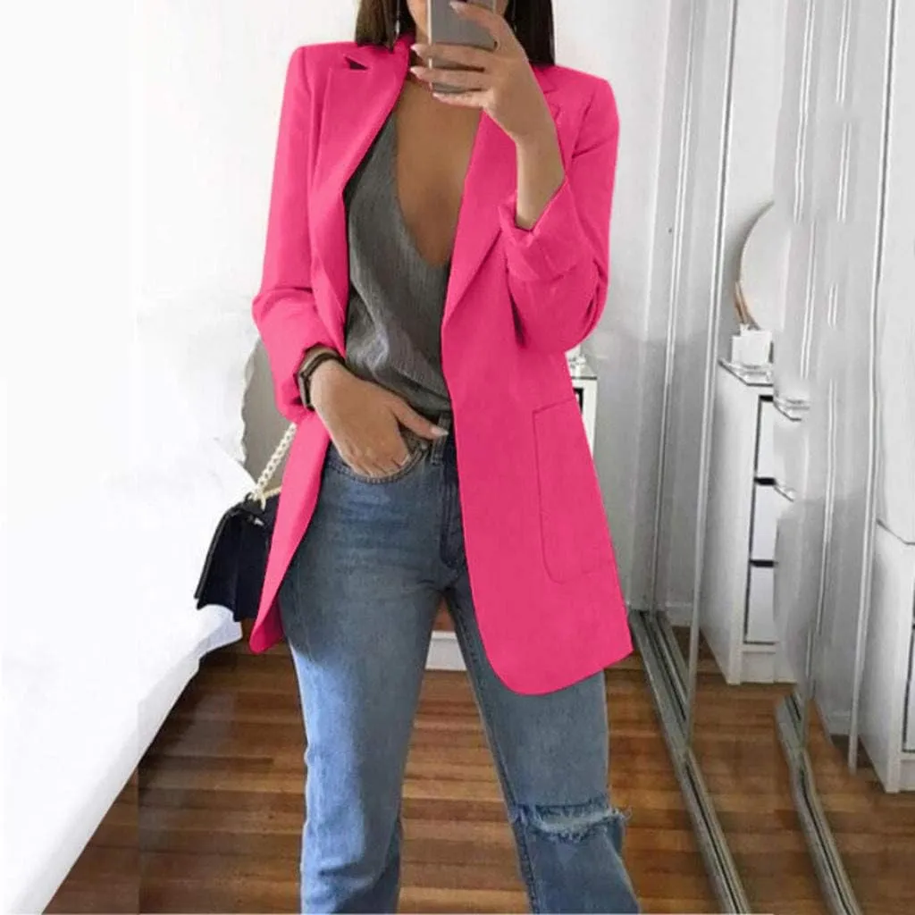SHAOBGE Homecoming Blazers for Women 2024 Business Casual Plus Size Jackets Long Sleeve Back to School Dressy Fashion Blazer
