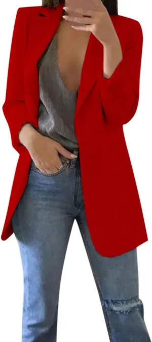 SHAOBGE Homecoming Blazers for Women 2024 Business Casual Plus Size Jackets Long Sleeve Back to School Dressy Fashion Blazer