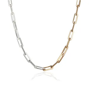 Stevie Slim Necklace (Two-Tone)