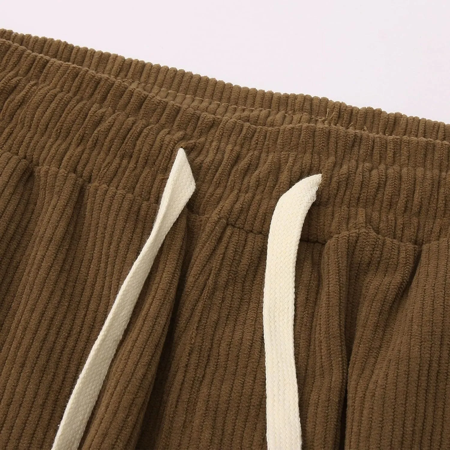 SUWBMHWE Corduroy Pants for Men Corduroy Baggy Wide Leg Joggers Pants Casual Cargo Pants Elastic Waist Sweatpants