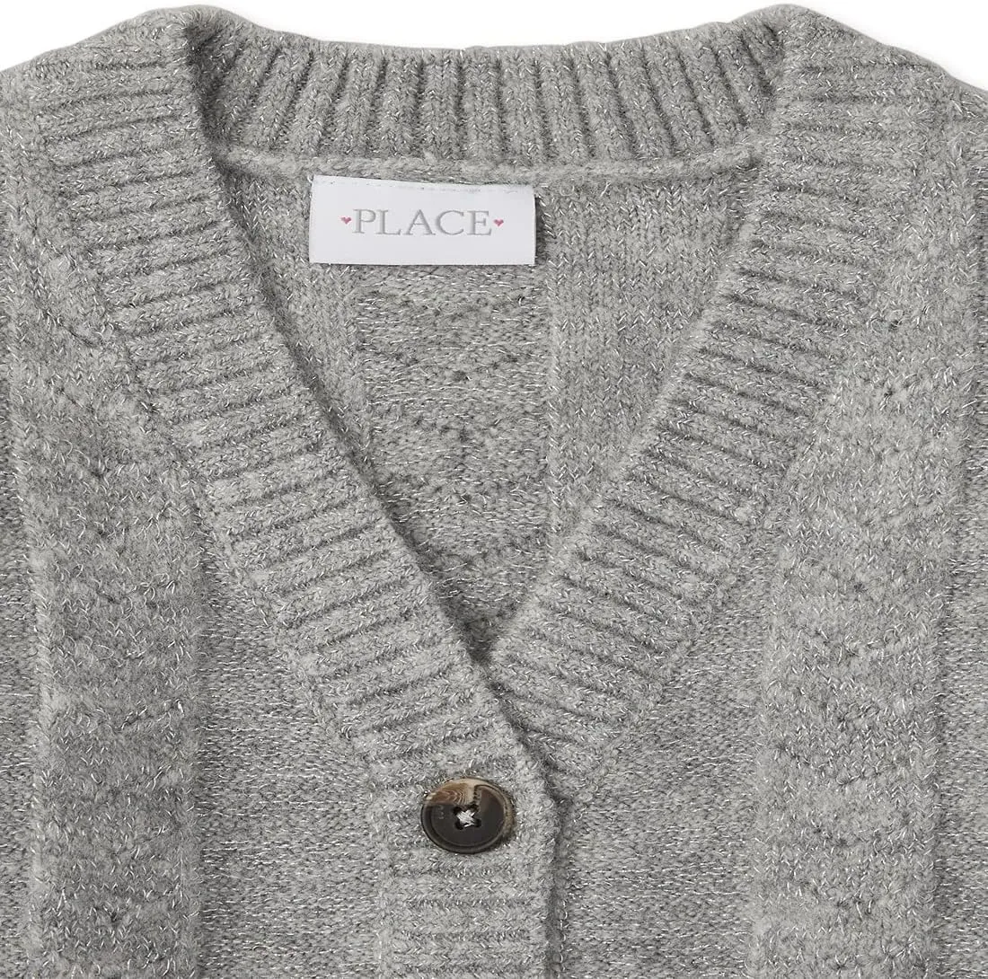 The Children's Place Girls' Long Sleeve Knit Button Front Cardigan