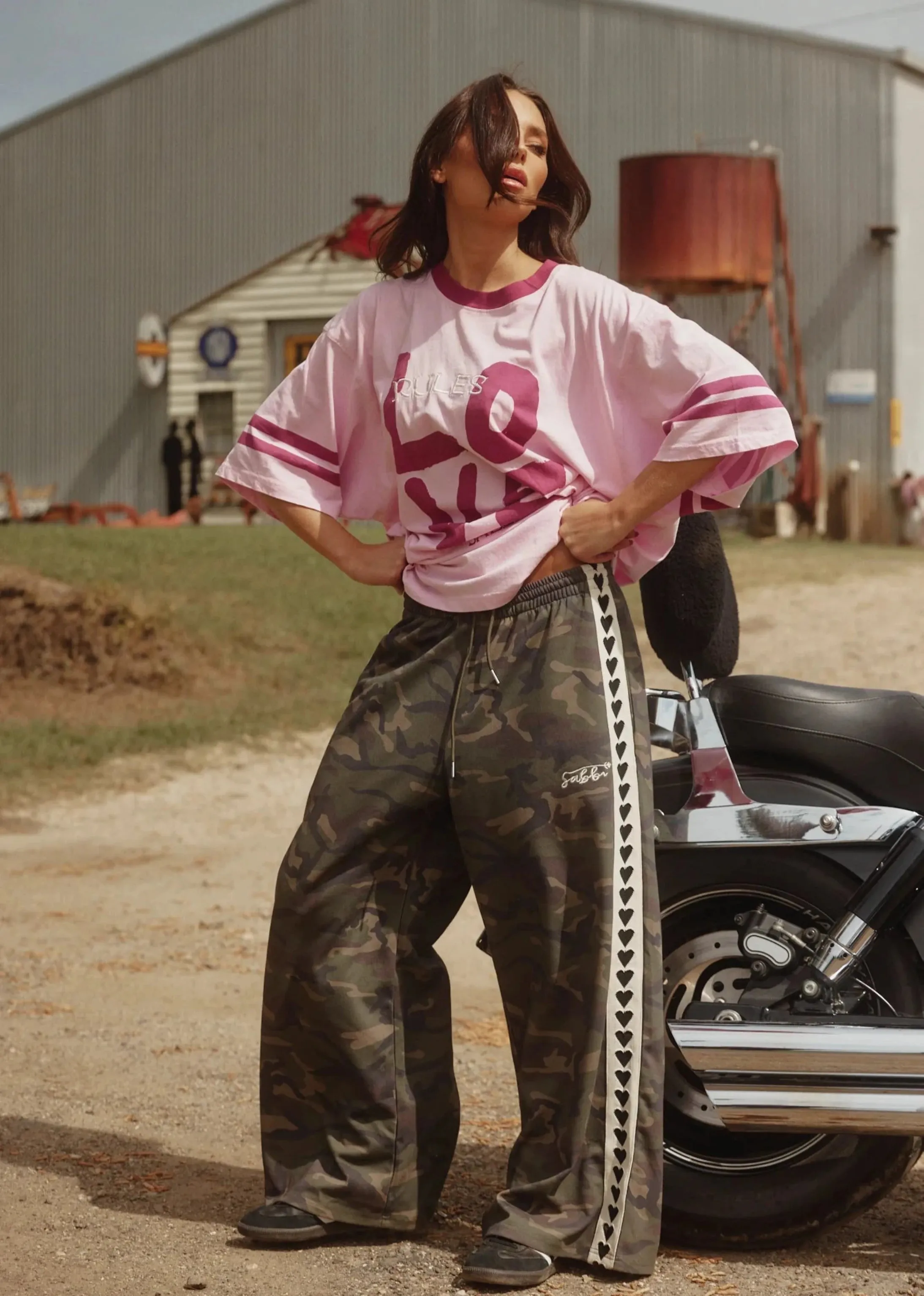 The Very Oversized Love Revolution Tee - Pink