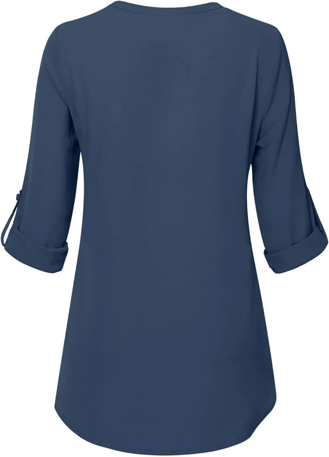 Timeson Women's Casual Chiffon V Neck 3/4 Sleeve Blouse Tops