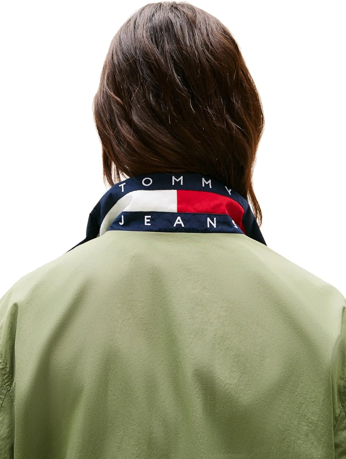 Tommy Jeans Women's Lightweight Varsity Windbreaker Jacket with Logo Detail