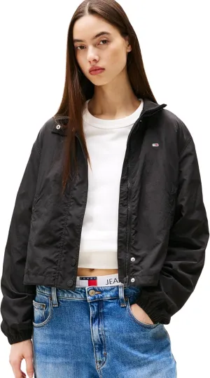 Tommy Jeans Women's Lightweight Varsity Windbreaker Jacket with Logo Detail