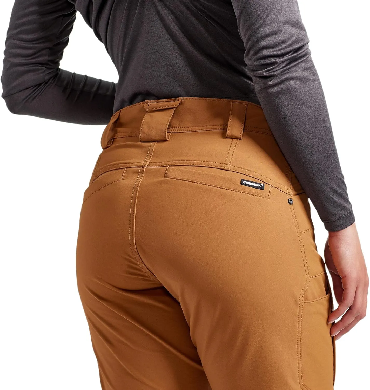 TRUEWERK Womens Workwear Pants - T2 WerkPants - Relaxed Fit, Lightweight, Water Resistant, Cargo Pants with 4-Way Stretch
