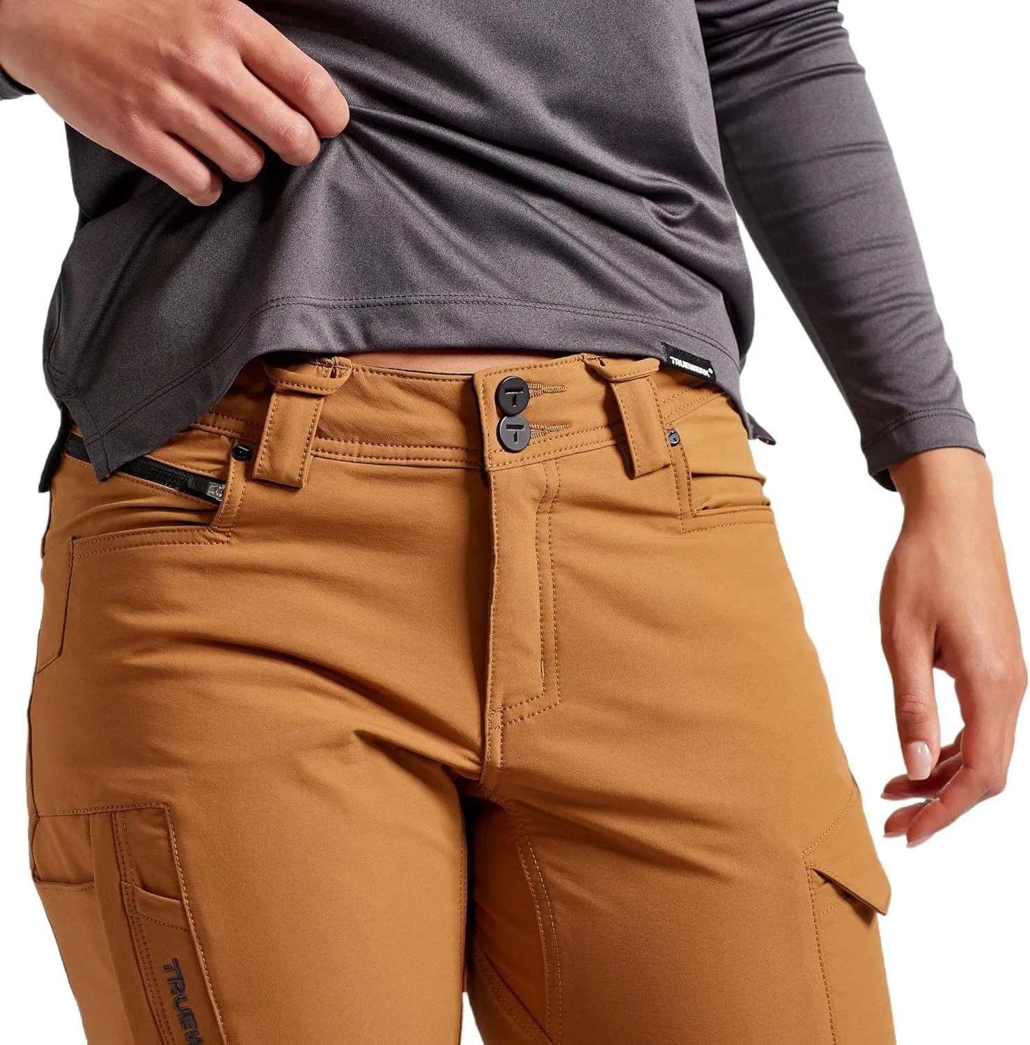 TRUEWERK Womens Workwear Pants - T2 WerkPants - Relaxed Fit, Lightweight, Water Resistant, Cargo Pants with 4-Way Stretch