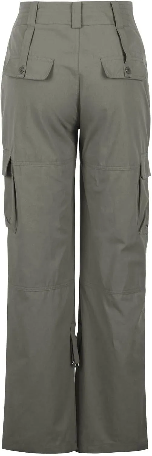 Uillui Womens Relaxed Fit Baggy Cargo Pants Y2K Teen Girls Trendy Low Waist Parachute Pants Wide Leg Trousers Hiking Pants