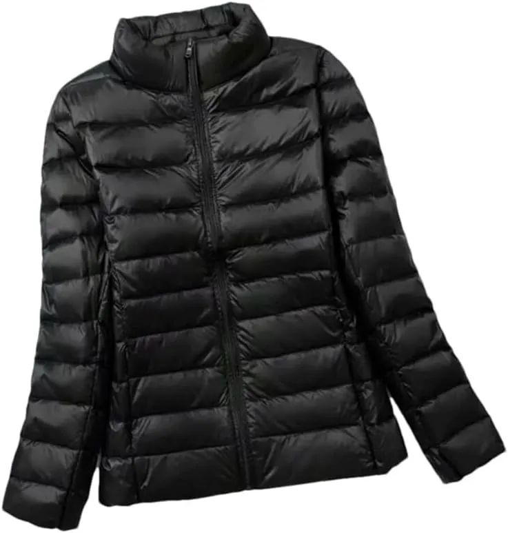 Ultra-Light Thin Down Jacket Women Winter Slim Short Hooded Warm White Duck Down Coat Parka Portable Outerwear