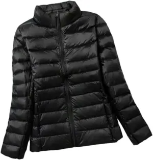 Ultra-Light Thin Down Jacket Women Winter Slim Short Hooded Warm White Duck Down Coat Parka Portable Outerwear
