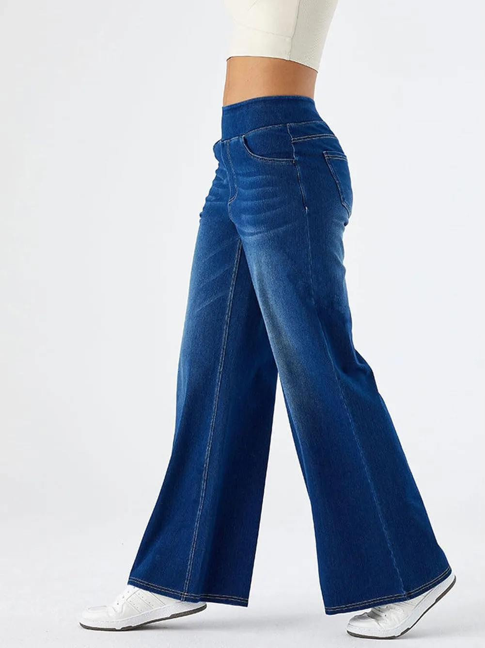 utcoco Straight Leg Jeans for Women 2025 Loose Y2K High Waist Wide Leg Macroelastic Denim Pants Trousers