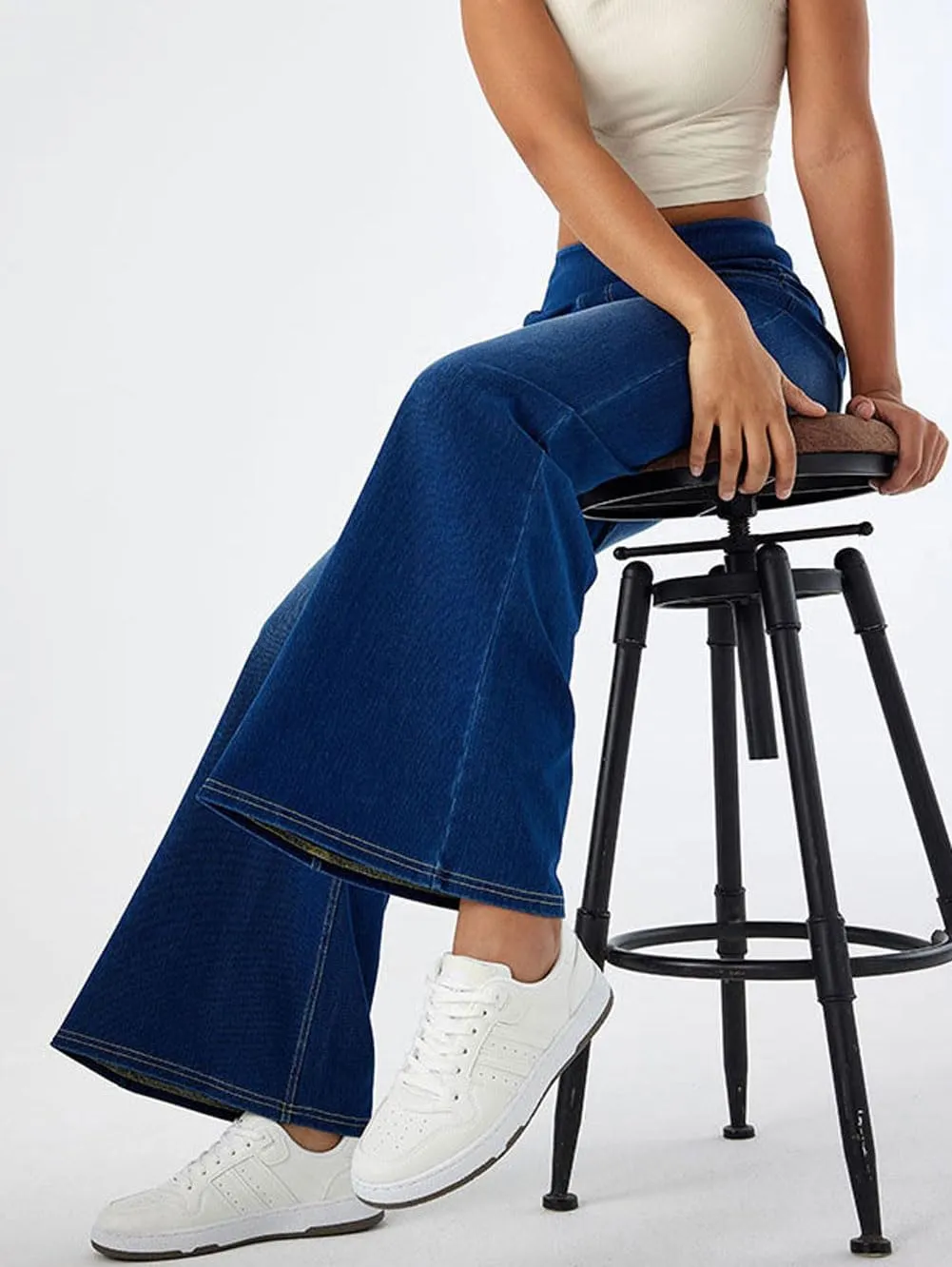utcoco Straight Leg Jeans for Women 2025 Loose Y2K High Waist Wide Leg Macroelastic Denim Pants Trousers