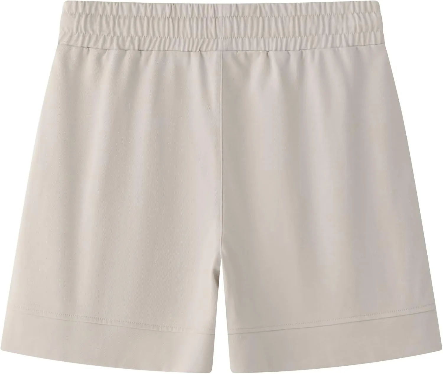Vcansion Women's Elastic Waist Knee Length Casual Cotton Bermuda Shorts with Drawstring