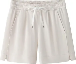Vcansion Women's Elastic Waist Knee Length Casual Cotton Bermuda Shorts with Drawstring