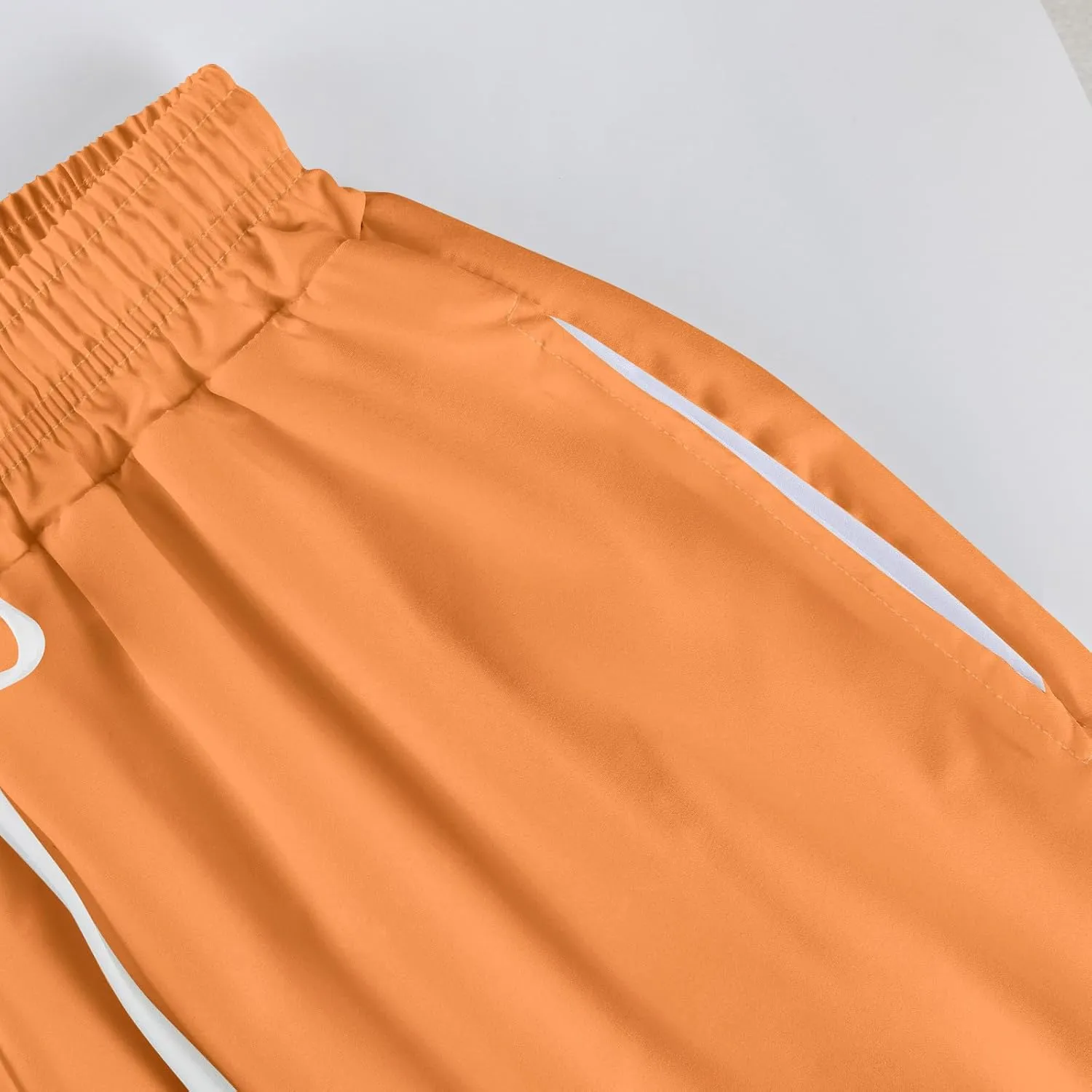 Wide Leg Pants for Women Casual Summer High Waistd Flowy Beach Pants Drawstring Elastic Waist Solid Pockets Trousers